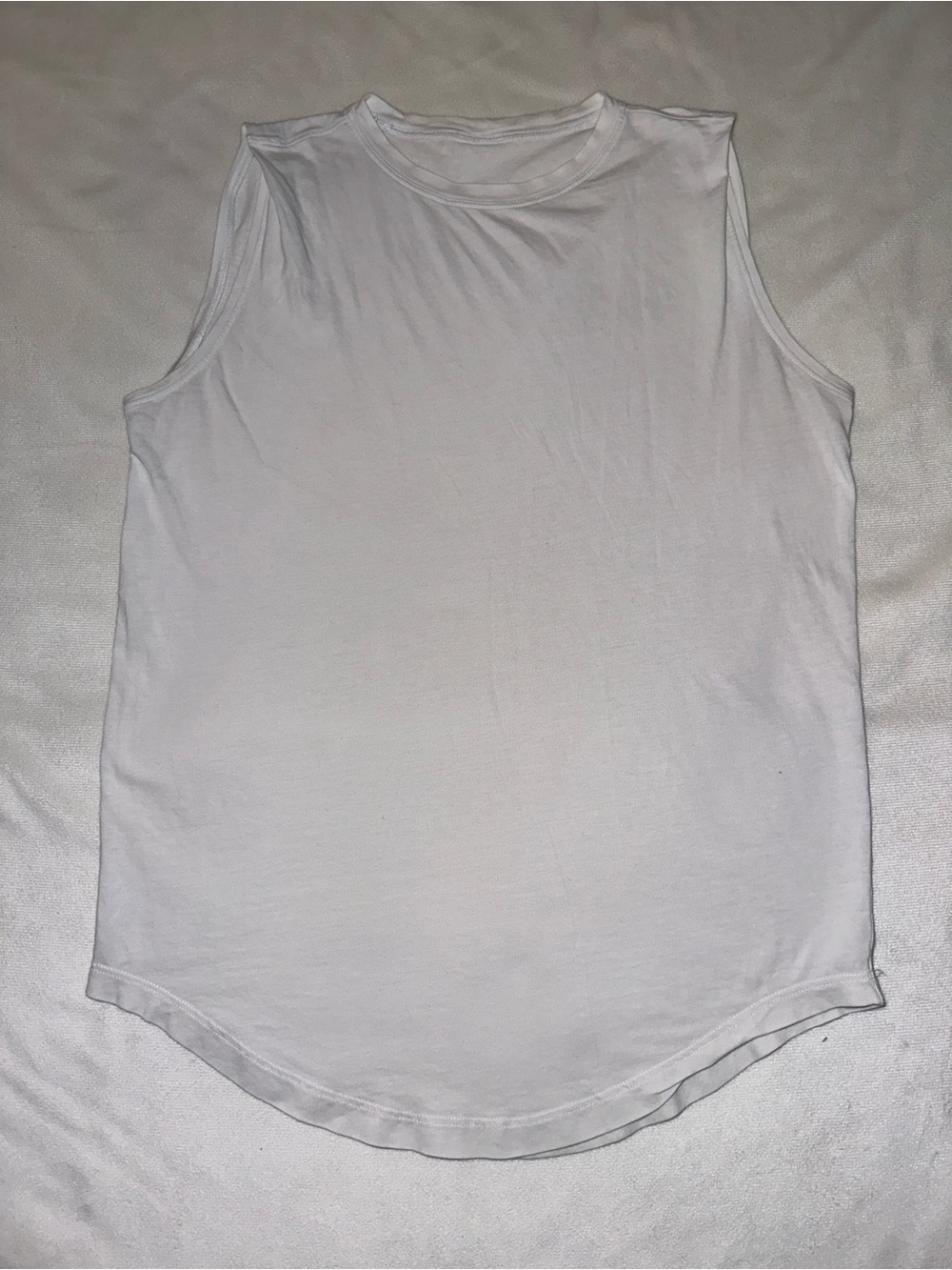 Lululemon White Sleeveless Muscle Tank Athletic Top